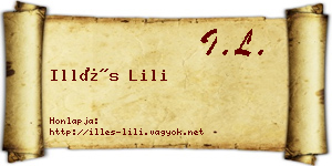 Illés Lili névjegykártya