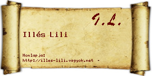 Illés Lili névjegykártya