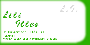 lili illes business card